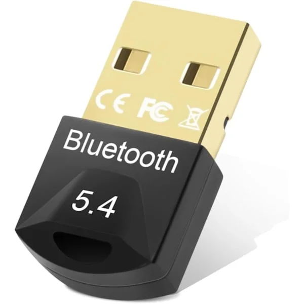 Bluetooth-dongles, 5.4 Bluetooth-dongle, USB Bluetooth-adapter, Bluetooth til pc-tastatur, USB Bluetooth, til headsets, controllere, tastaturer, 
