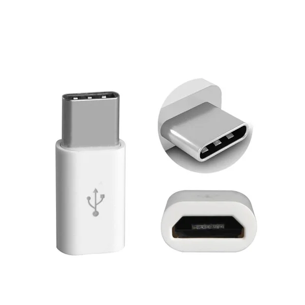 3-Pack Micro-USB till USB-C (hane) Adapter - VIT