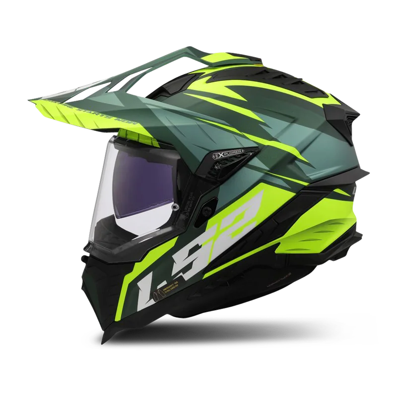 Casco Cross LS2 MX701 Explorer Verde/Giallo M