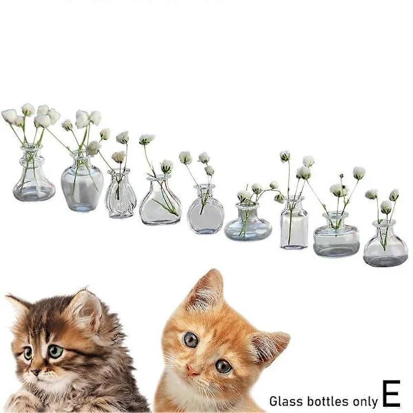 Cat Whisker Vase, Mini Vase for Cat Whiskers, Miniature Vase Small Vase for Decor E
