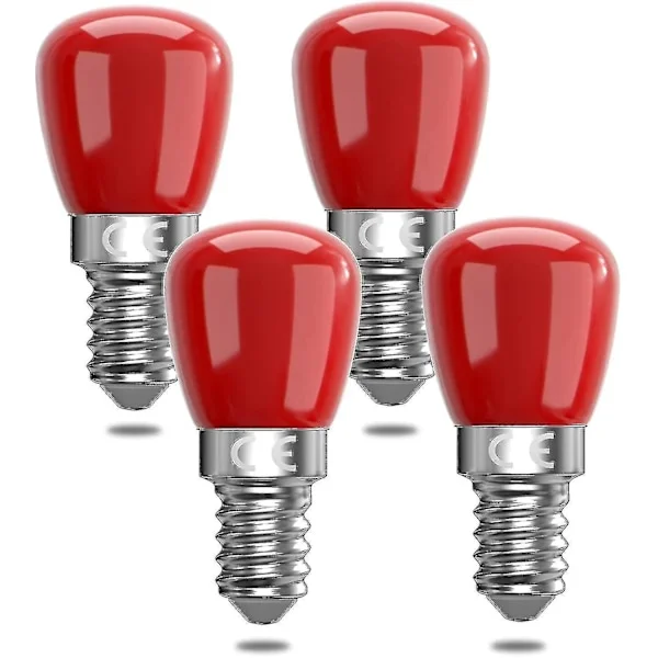 E14 Rød LED-pære 3w E14, Dekorativ Rød E14 LED-pære, 25w Erstatning