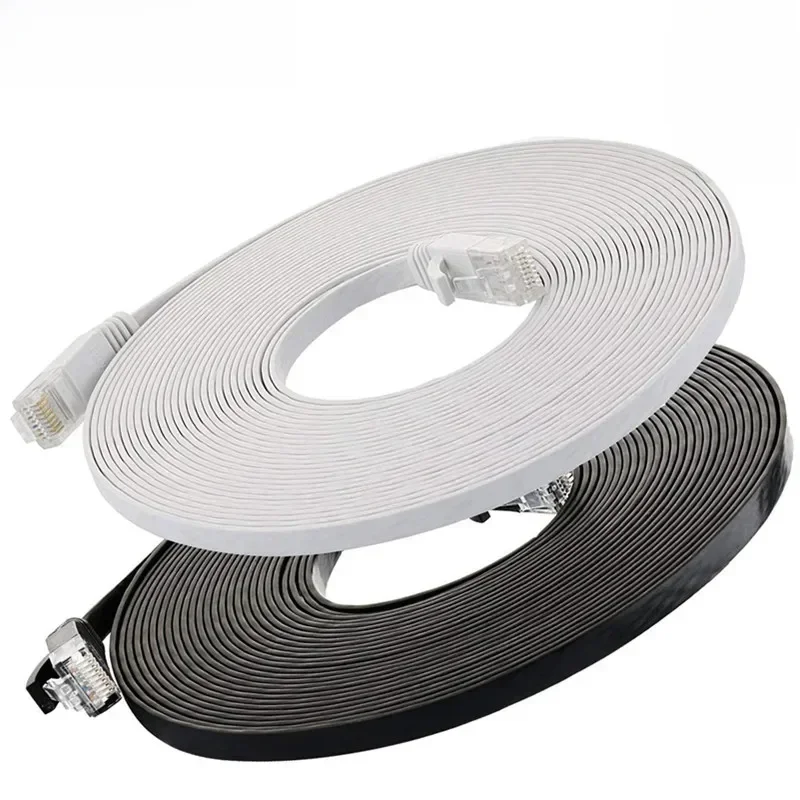 AliExpress - 0,5 m 1 m 2 m 3 m 5 m 10 m 15 m 20 m 30 m Kabel CAT6 flaches Ethernet-Kabel RJ45-Patch LAN CAT 6 Netzwerkkabel für Computer-Router-Laptop