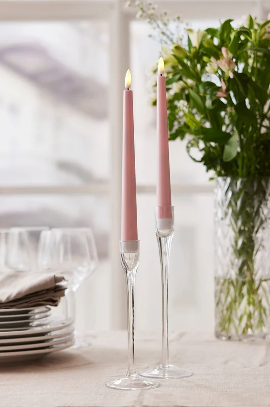 Jotex - Candy Batteridrivet Antikljus Rosa FLAMME - Köp Batteriljus hos Jotex