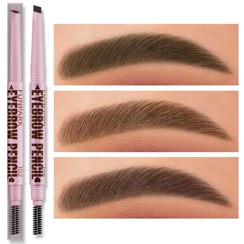 AliExpress - 2 in 1 Wenkbrauwpotlood professionele Cosmetica make-up voor vrouwen 5 Kleuren Waterdichte Wenkbrauw Tattoo borstel Langdurige wenkbrauw 