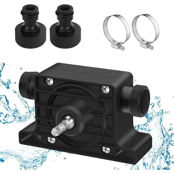 Vatten- och oljepump för borrmaskiner. Mini bärbar elektrisk borrmaskinsdriven pump. Högflödes miniatyrborrpump för hem, trädgård, minipool, fontän