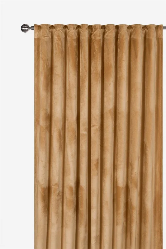 Cellbes of Sweden - Gardinlängd sammet 2-pack - beige - - 140 x 220 cm