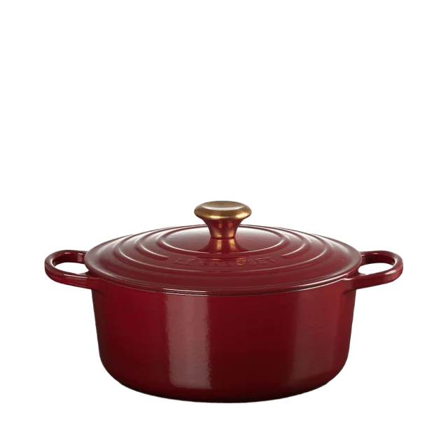 Le Creuset Rund gryta gjutjärn 26cm Skålar Röd 5,3 L / 26 cm