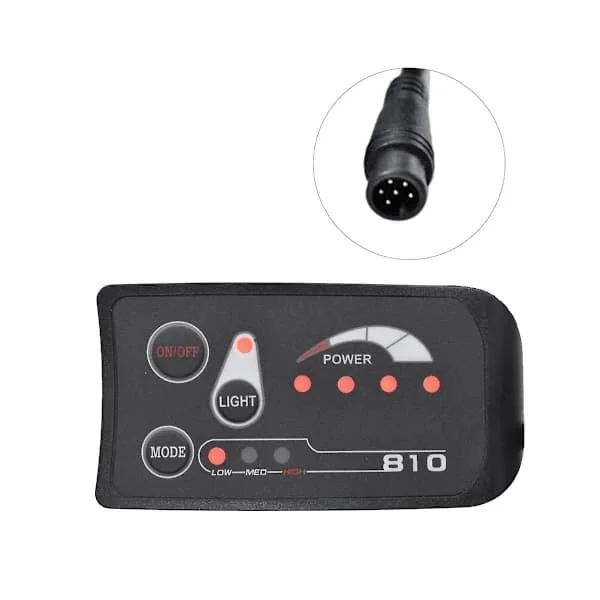 [QD] 6-pin S810 E-cykel Måler LED Display Ip65 36v Uart til Elcykel Elektrisk Cykelmåler (36v)
