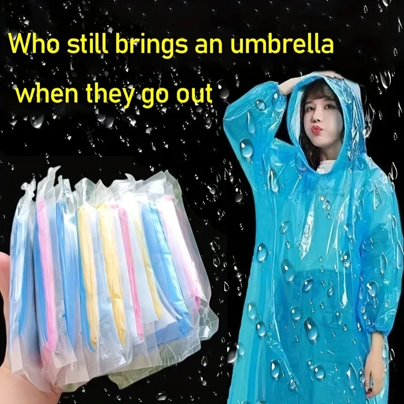 AliExpress - 5/10 pièces de ponchos de pluie d'urgence portables pour la randonnée, les voyages, le camping et le cyclisme, équipement d'urgence pour 