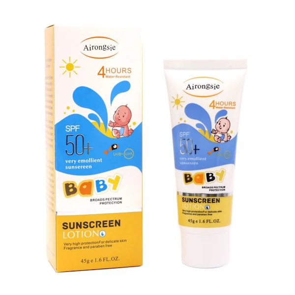 Solkrem for barn Spf50+ Trygg Ingen irritasjon Babyhud Daglig solkrempleie Solblokk Hud K7t7