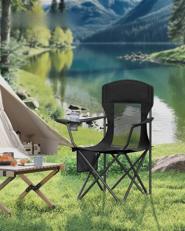 AliExpress - SONGMICS Campingstuhl 2er Set,Angelstuhl, hohe Rückenlehne,verstellbare Armlehnen,Getränkehalter,klappbar, bis 150 kg belastbar