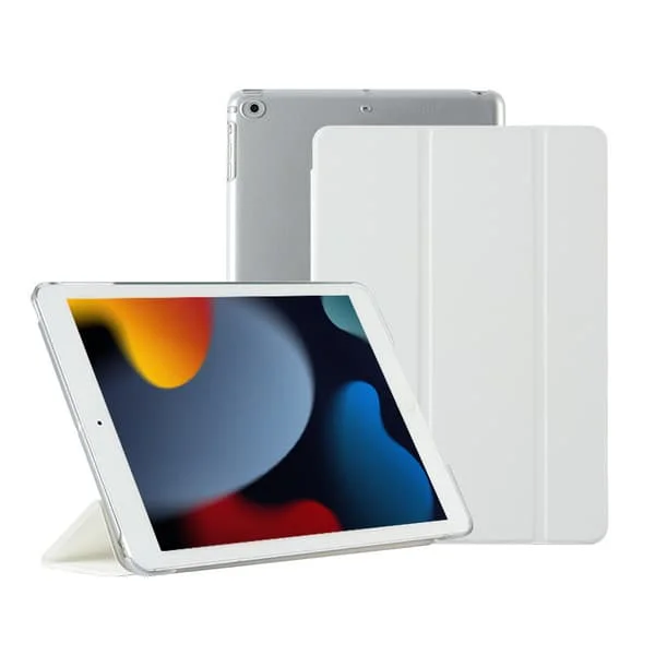 Fodral för iPad Air 3:e generationen 10,5" 2019 / iPad Pro 10,5" 2017, Ultratunt lättviktsfodral med genomskinlig baksida för iPad 10,5 tum - Vit