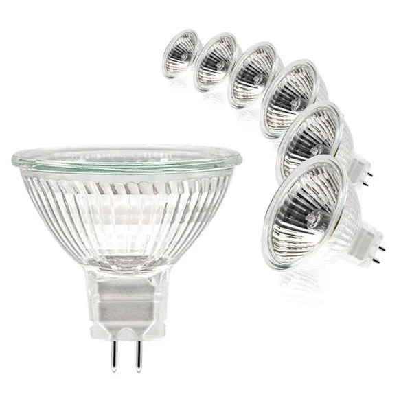 MR16 Spotlight, 12V 50W Bulb, GU5.3 Bulb MR16 Dimmable Bulb, 2700K Warm White Halogen Bulbs, 6-pack