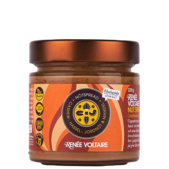Renée Voltaire Nøttesmør Cashewnøtt Hasselnøtt Peanøtt & Mandel 220 g