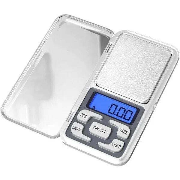 AIMOONSA Precisionsköksvåg. 0,01g-500g. Mini Multifunktionell Matvåg med LED-display och Tarafunktion. Elektronisk Matvåg