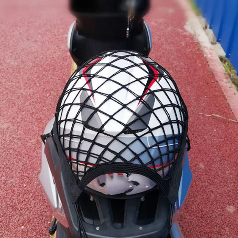 AliExpress - Filet de rangement pour casque de moto, sac de coffre, vélo cargo, scooter, filet à bagages, filet de tri élastique, stockage précieux de