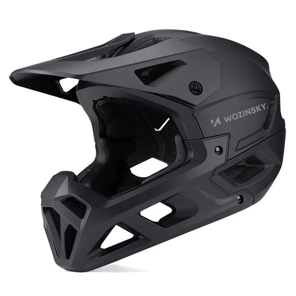 Wozinsky Full Face sykkelhjelm med avtakbart visir 60-62 cm - Svart