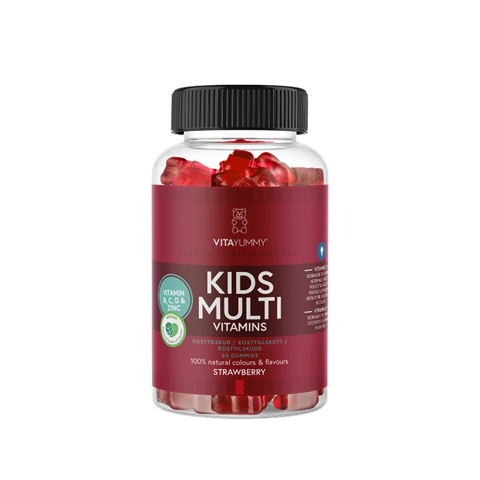 VITAYUMMY Multivitamin Barn 60 Gummies Jordgubb
