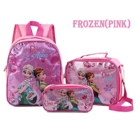 Pink Frozen Backpack School Bag 3 Pack Birthday Gift