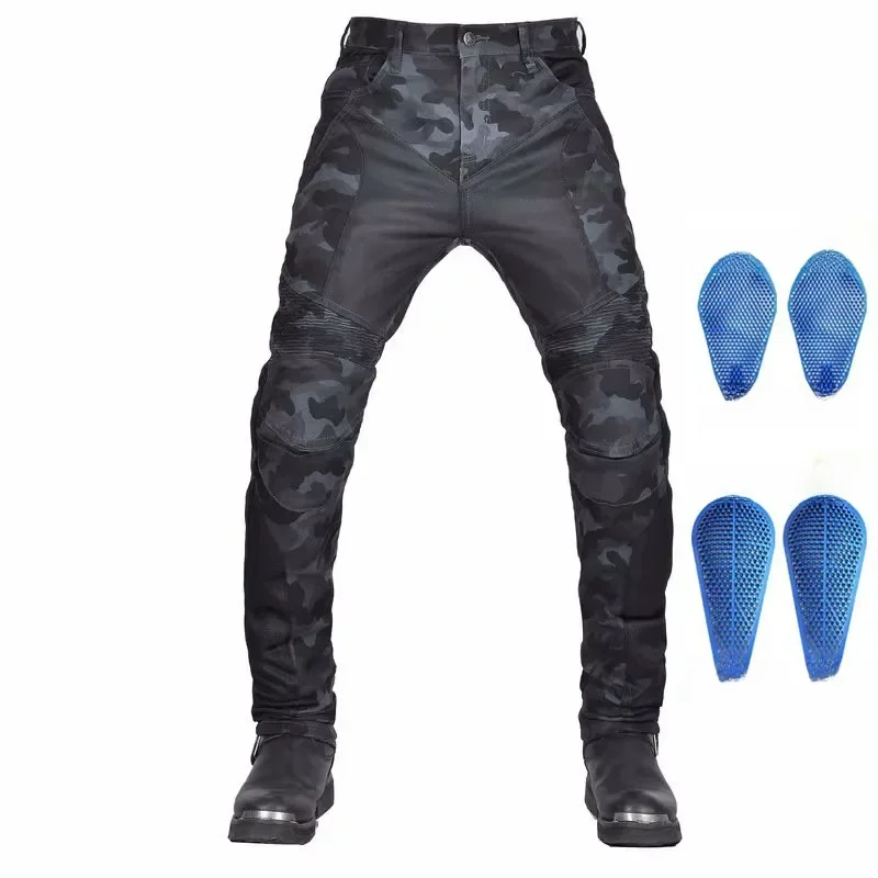 AliExpress - Jeans de moto en denim classique, pantalons de camouflage, coupe élastique, 4 choix de vitesses, printemps, été, collection d'équitation,
