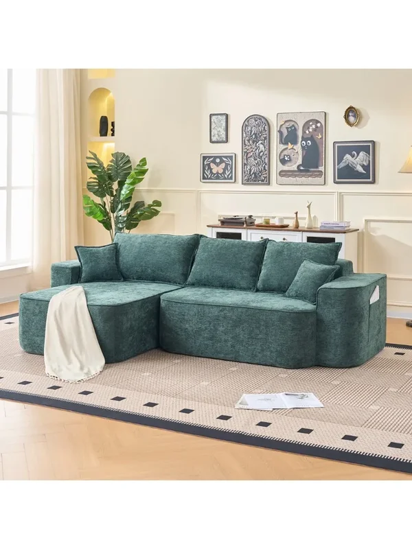AliExpress - Canapé d'angle en forme de L « cloud sofa », 262 cm, avec fauteuil, canapé de salon modulaire vert Chenier