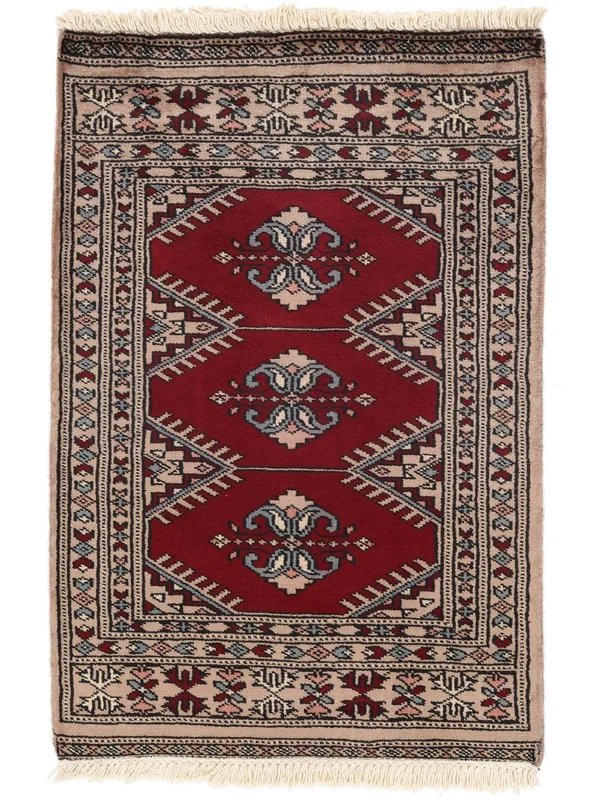 Pakistan Bokhara 2Ply Vloerkleed Oosters Bruin/Zwart (Wol, )
