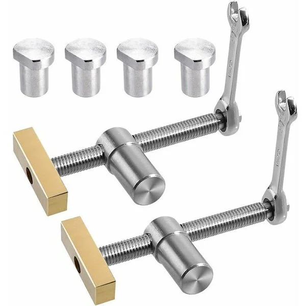 Pikapuristin työpöydälle 4 penkkikoiralla 20 mm reikiin, DIY-paikoitustyöpöydän pysäytin ja pikapuristin 20 mm reikiin