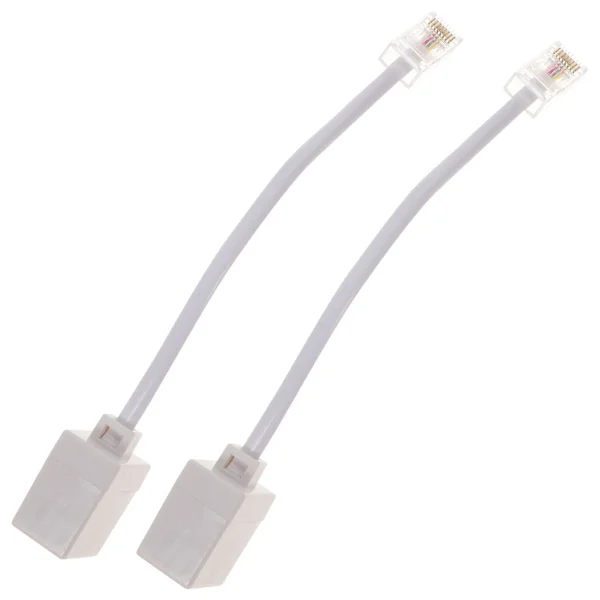 2 st Rj11 till Rj45 Adapter Telefon till Ethernet Adapter Telefon till Ethernet Kabel