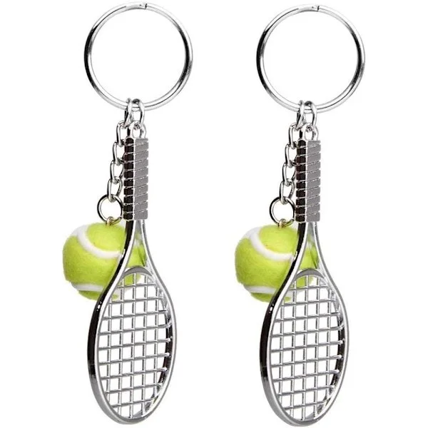 Tennisracket Nyckelring, Metall Nyckelring Kreativ Nyckelring Sport Nyckelring