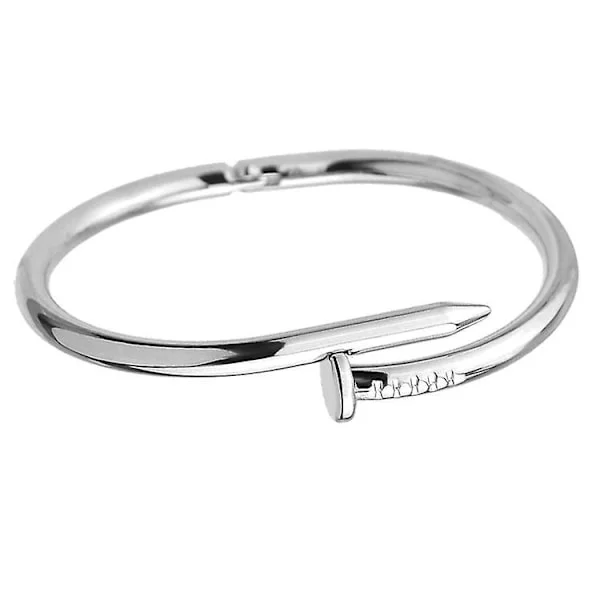 Mode Armbånd Rustfrit Stål Par Åbningsbart Armbånd Titan Søm Kvinder Mænd