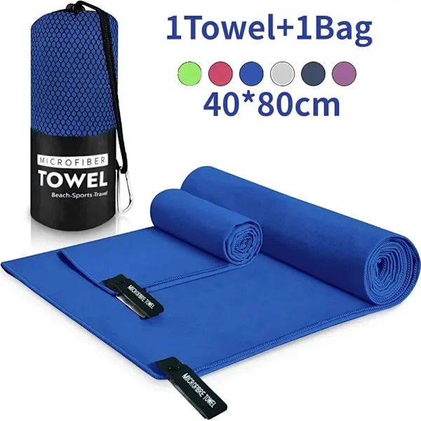 Snabbtorkande Sport Handduk 40x80CM Blå Grå Grön Orange Simning Gym Fitness Camping Löpning Strand Tvättlapp Handdukar