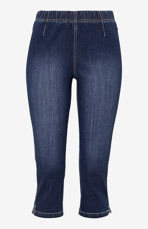 Cellbes of Sweden - Komfortabel capribukse i mørk blå / denim for damer i størrelse 36