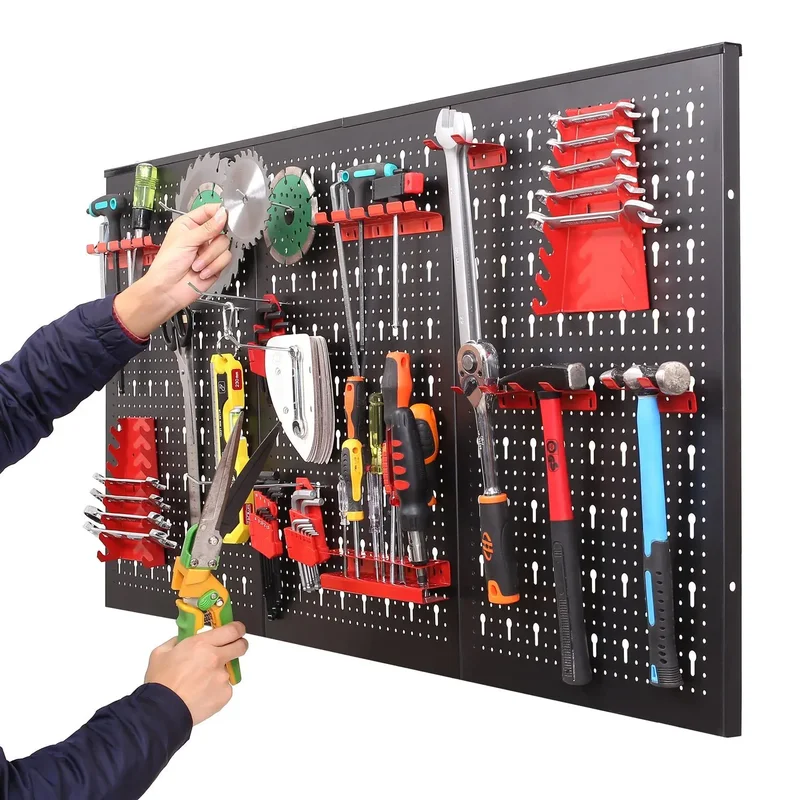 AliExpress - Metall Werkzeugwand Lochwand Werkstatt Werkzeughalter Haken 17 Teile 120x60x2cm