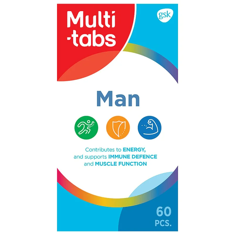 Spar 25% • Køb 2, Multi-tabs Man 60 tabl., Mænd, Kosttilskud, Multivitaminer Til Mænd