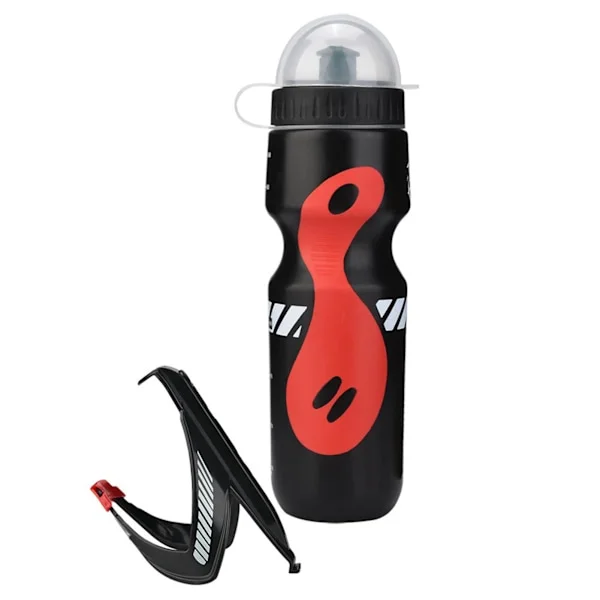 650ml Water Bottle with Bike Holder for Mountain Bike Cycling (Black)
