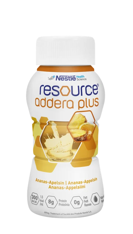 Resource addera plus næringsdrikk ananas & appelsin 4x200 ml