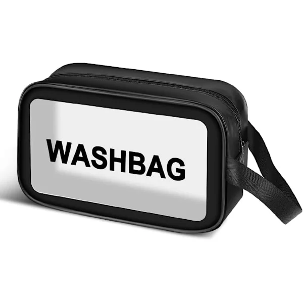 Transparent Toiletry Bag, Transparent Makeup Bags Waterproof Travel Toiletry Bag PVC Travel Wash Bag Portable for Women Men (M)