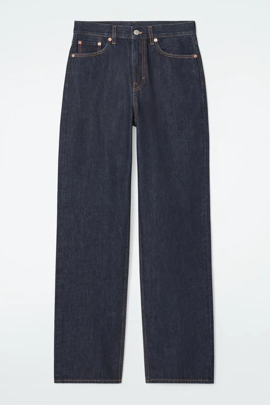 COS Women's Column Straight-Leg Jeans in Blue