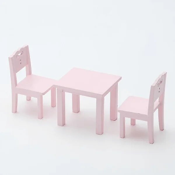 3 st Miniatyr Bord och Stolar Lekset Simuleringsmöbler Mini Stol Leksak Barn Skrivbordsstol Set Möbelmodell Stol Modell Leksak A
