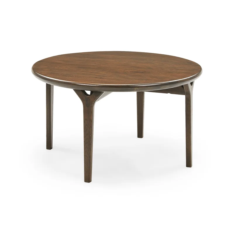Roots sofabord, Ø80 - Røget egetræ - 80x80x45 - Sofabord