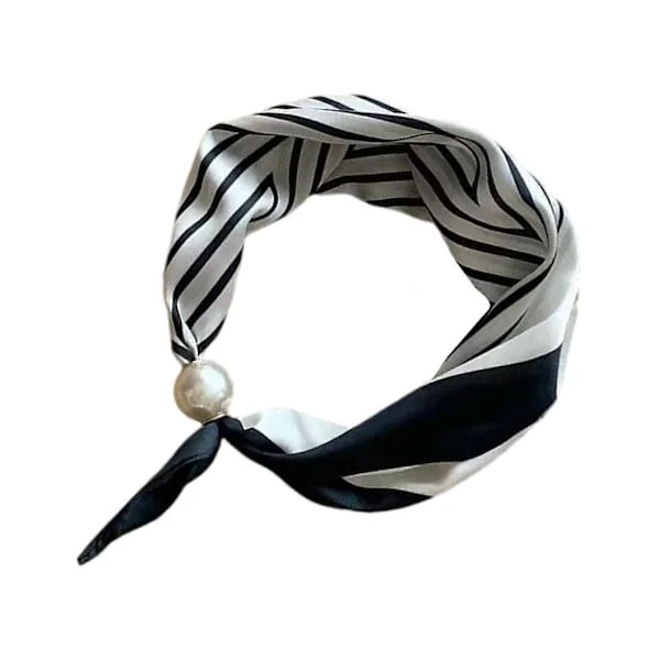 Fashion Silk Scarves med säkra pärlor Magnetlås Dam Halsduk Accessoar Dekorativ Halsduk Omlott Daglig Användning Flerfärgad