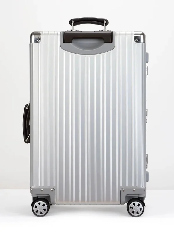 AliExpress - Hochwertiger Vintage-Koffer aus Aluminium-Magnesium-Legierung, 20/24/26/29 Zoll, leichtes Reise-Trolley-Gepäck mit Ledergriff