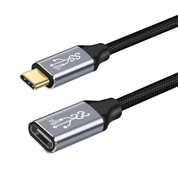 USB C-forlengelseskabel USB C-forlengelseskabel 100W hann til hunn Ladedatakabel