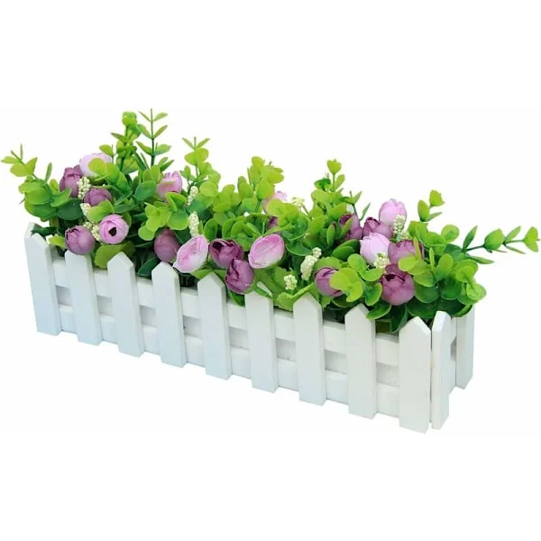 DENUOTOP Teko-ruusut Aitojen Kasvien kanssa Aita Tekokukat Ruukussa Simuloitu Ruukku Kasvit Bonsai Tekokukat Tekokasvit