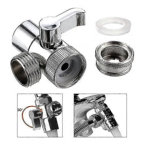 Omkopplare Kran Adapter Köksblandare Splitter Avledningsventil Vattenkran Anslutning För Toalett Bidet Dusch Kökstillbehör (LGL)