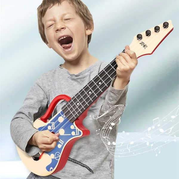 Barn Gitarr Ukulele Nybörjarinstrument 15 Tum Med 4 Strängar Mini Gitarr För Färdighetsförbättring Barn Lek Tidig Pedagogisk Förskola (FMY)