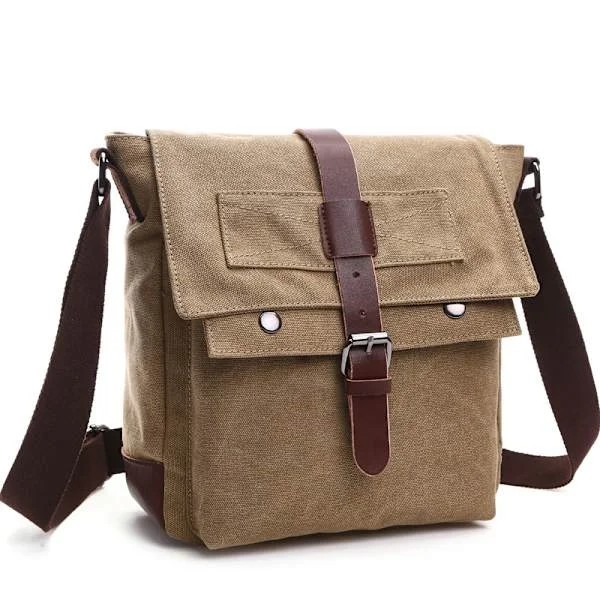 Retro Outdoor School Bag Sport Men's Bag Casual Crossbody Shoulder Canvas Bag