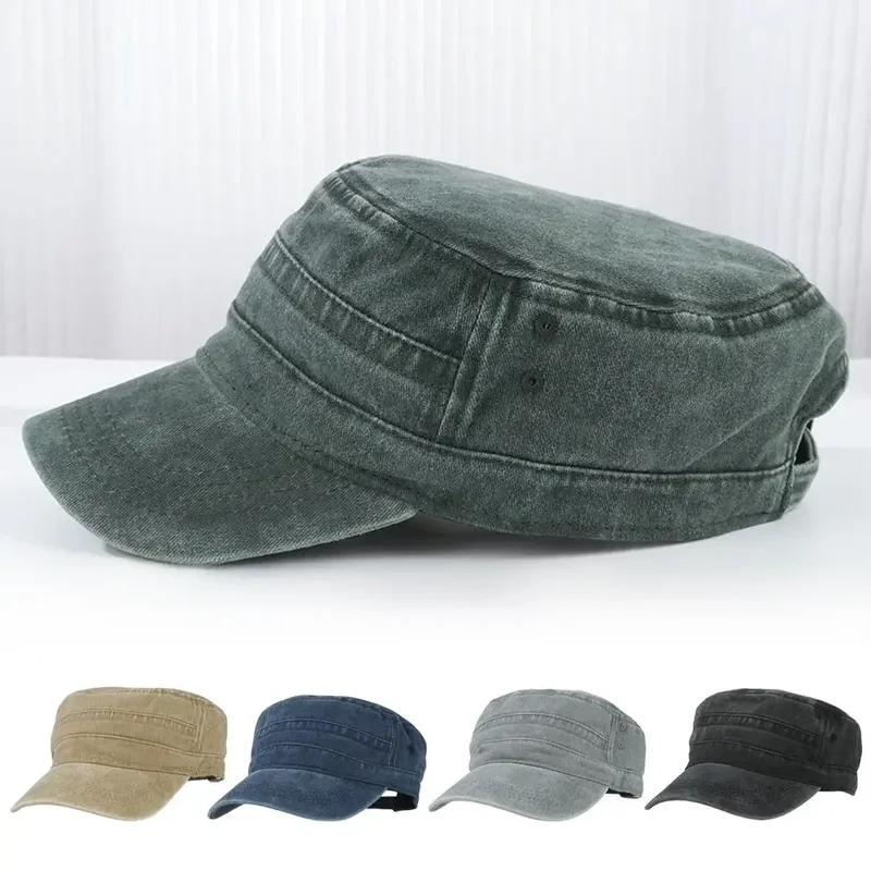 AliExpress - Casquette plate de l'armée en coton pur pour homme, grande tête, casquette de Baseball d'extérieur, chapeau militaire d'été en Polyester,