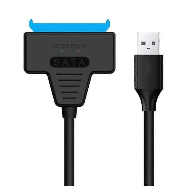 Sata till USB 3.0-adapterkabel stöder 22-stifts 2,5, 3,5 tums extern HDD SSD hårddisk datorkontakt passar hårddisk
