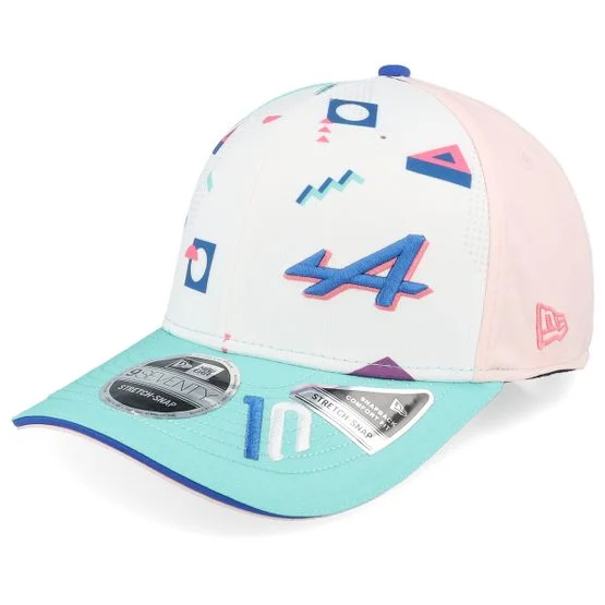 New Era - Motor Blanc adjustable Casquette - Alpine F1 25 Gasly Miami 9SEVENTY White/Pink/Teal Adjustable @ Hatstore